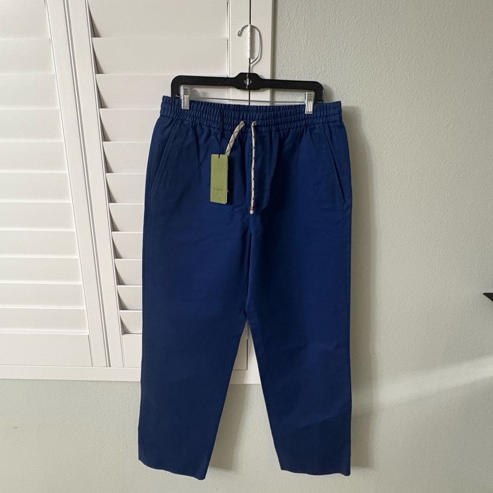 NWT Gucci Men's Blue Pants fits large /xl